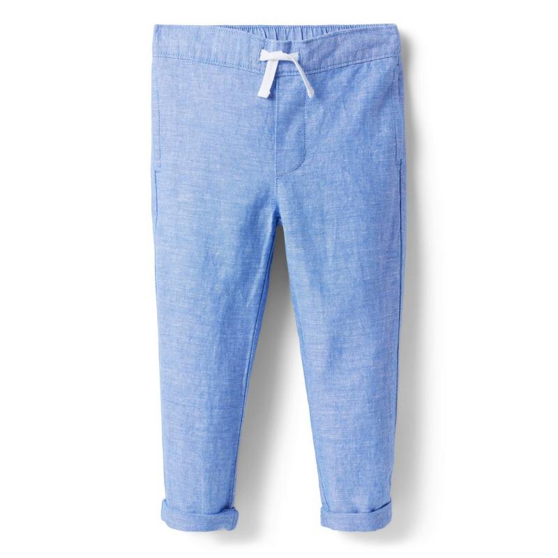 Linen-Cotton Pull-On Pant - Janie And Jack